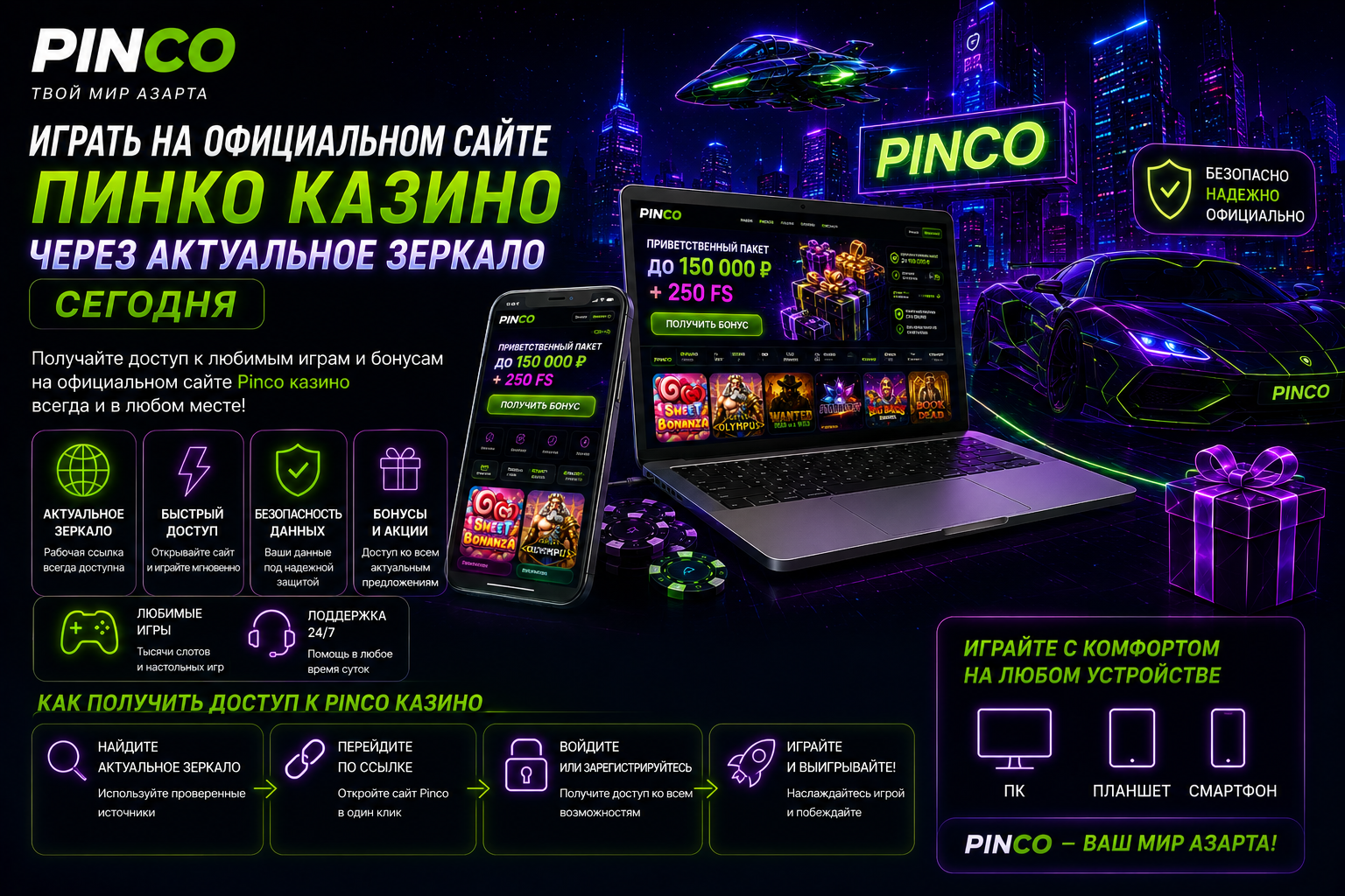 Пинко казино зеркало